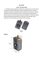 Émetteur FPV longue portée SK-VTX05 1.2G/1.3GHz 4.5W, 9 canaux, émetteur vidéo sans fil avec réglage des paramètres OSD IRC