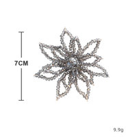Aksesoris Perhiasan DIY Bunga Manik Kristal Mewah, Patch Jahit Modis untuk Corsage