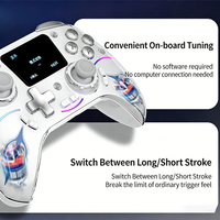 Control de Juego Inalámbrico BT Personalizado de Fábrica para Switch, IOS, PC, P4 con Joystick con Sensor Hall y Pantalla LCD