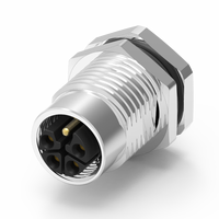 Conector Hembra Automotriz de Latón y Nylon de 3 Pines, Redondo, 7/8'', IP67, Impermeable, Cable Moldeado, 220A 250V, Superventas