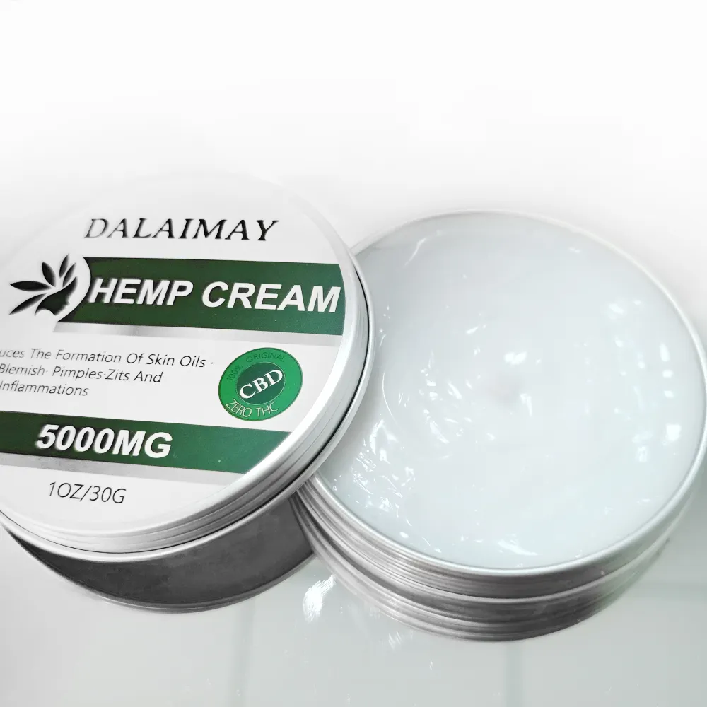 OEM /ODM 100% pure natural 5000MG hemp CBD oil cream for arthritis pain relief skin whitening face cream