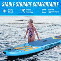 FIVE LAKE Five-13 Planche de Stand Up Paddle (SUP) gonflable de 11' certifiée CE, capacité de 430 lbs, comprend aileron+pagaie+laisse+prise de air+kit de réparation