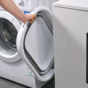 Cesta de almacenamiento plegable de fábrica con asa Montaje en pared Ahorre espacio Campamento portátil Lavabo al aire libre Organizador de ropa sucia - Product Image 4