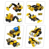 Panlos 633008 Meilleur vendeur avec 25 façons de changer de voiture pour enfants véhicules de construction jouets blocs de construction