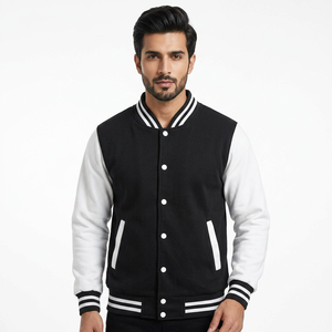 Veste universitaire unisexe de haute qualité, design réversible écologique, logo et couleur personnalisables, mode hiver, prix abordable - Product Image 1