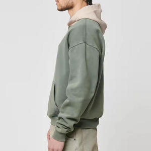 <strong>Men's</strong> Hooded Sweatshirt Soft Fleece Pullover with Front Pocket Lined Hood Casual Streetwear Olive <strong>Green</strong> Custom <strong>Hoodies</strong> - Product Image 3