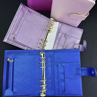 Nouvelle Offre Spéciale : Couverture de Document de Bureau en Cuir PU Brillant et Imperméable avec Logo Personnalisé, Reliure à 6 Anneaux en Cuir PU Métallisé pour Agenda à Feuillets Mobiles