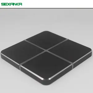 SEXANKA KNX EIB Smart Home Building Automation System 4 Gang Aluminium Metal Dimmer Switch Panel Touch Smart Wall Switches