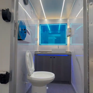 Remolque de Baño Portátil de Lujo Original 2026, Unidad Móvil de Baño Público VIP Negra, Construcción de Acero con Precio Competitivo - Product Image 6