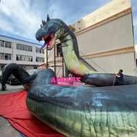 Décoration de scène ignifugée, monstre serpent gonflable géant pour la décoration d'événements et de fêtes d'Halloween