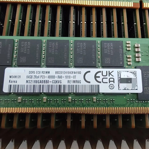 หน่วยความจำเซิร์ฟเวอร์ DDR5 64G 2RX4 PC5-4800 ECC REG รุ่นใหม่เอี่ยม M321R8GA0BB0-CQK ประสิทธิภาพสูง DDR5 4800 MHz เพื่อการปรับปรุงประสิทธิภาพของระบบ - Product Image 1