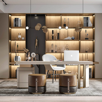 Bureau de rangement de haute qualité au design moderne personnalisé pour la maison, le bureau, l'hôtel, meubles en MDF de style bois au prix d'usine