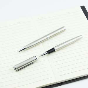 Bolígrafo de Metal Plateado de Alta Calidad con Escritura Fluida, Bolígrafo de Lujo de Acero Mate con Logotipo de Marca de Relojes Personalizado para Regalos Corporativos - Product Image 4