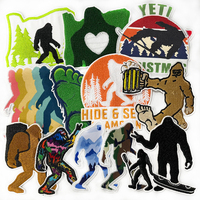 Patch Bigfoot Sasquatch Broderie 3D, Badge Yeti, Applique Thème Noël et Nature Sauvage, Thermocollant pour Veste d'extérieur, Sac, Chapeau, Décoration DIY