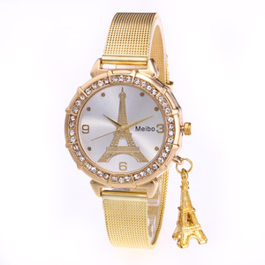 Nouveauté, vente flash, montre-bracelet à quartz pour femme, fille, avec bracelet en maille, tour Eiffel de <span class=keywords><strong>Paris</strong></span>, Relogio Feminino Relojes, cadeau - Product Image 4