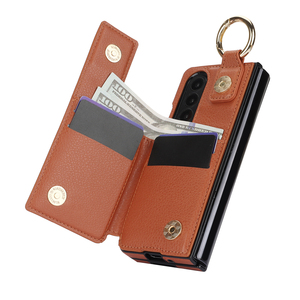 Wallet trường hợp tương thích với Samsung Galaxy Z gấp 3 4 5 6 7 RFID chặn chủ thẻ S chủ bút khe cắm PU da trường hợp điện thoại - Product Image 2