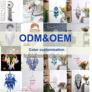 <span class=keywords><strong>Atrapasueños</strong></span> para colgar en la pared, decoración de gama alta, artesanías naturales de Navidad, cuentas luminosas, pluma de pavo real, viento, colgante creativo - Product Image 4