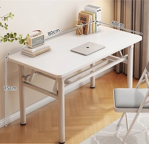 Folding <strong>Computer</strong> Desk for Home Office Study, <strong>Simple</strong> Rectangular Small Space Study <strong>Table</strong> - Product Image 5