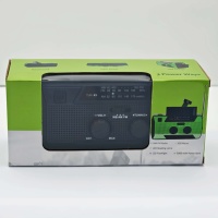 Mini radio de voyage d'urgence ultralégère de poche à manivelle solaire avec batterie 5000 mAh, prévisions météo NOAA, sirène SOS et lampe torche