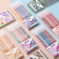 Stylos gel pailletés, lot de 6 couleurs, en plastique, pointe de 1,0 mm, pour journal, étudiants, surligneurs, grande capacité, écriture et dessin, non effaçables