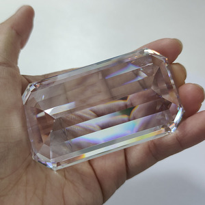 Circonita Cúbica Sintética Blanca de Gran Tamaño, 40x70 mm, Corte Octogonal, Forma Esmeralda, Gema Suelta para Adorno - Product Image 3