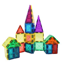 60pcs Blok Magnetik Non-Toksik untuk Melatih Pemikiran Spasial, Mainan Puzzle Bangun-Bangun DIY untuk Anak