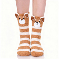 Chaussettes d'intérieur douces, extensibles, confortables et moelleuses, prix de gros, chaussettes moelleuses pour femmes, chaussettes en peluche 3D pour filles, chaussettes douillettes et moelleuses