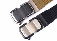 Ceinture à cliquet pour homme de haute qualité, ceinture en nylon de 1,5 pouce pour homme avec boucle coulissante automatique, ceinture en toile de nylon sans dents