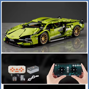 ランボスポーツカーGini組み立て式ビルディングブロック機械式グループモデルカーリモートコントロールABS組み立ておもちゃに対応 - Product Image 6