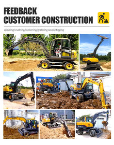 Mini escavatore a ruote da 5 tonnellate macchina 10 9 8 Ton nuovo escavatore a ruote prezzo - Product Image 6