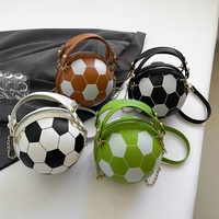 Sac à main et sacoche à bandoulière pour enfants Ballon rond de basket-ball de football de forme unique pour femmes