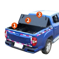 2018 Hilux Tri-Fold Hard Tonneau Cover pour Tundra Ranger Mitsubishi Triton L200 Tacoma Pickup Accessoires Silverado NP300