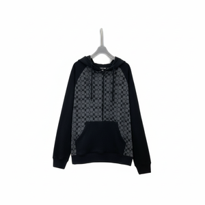 Sudadera con capucha negra y gris de moda para invierno Impresión personalizada a granel suave o bordado para eventos y promociones - Product Image 1