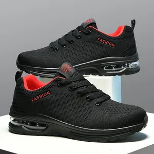 Scarpe Sportive da Uomo Taglie Forti 46 47, Nuove Sneakers Nere Estive alla Moda, Scarpe da Corsa Ammortizzate con Tecnologia Air, Calzature da Corsa per Uomo - Product Image 2