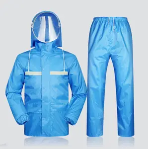 Factory best price safety reusable raincoat with hood women's raincoat waterproof with reflective strips