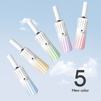Paraguas Automático con Protección UV, Clásico, de Tela Pongee 190T, Resistente al Viento, Plegable en 3 Secciones, con Varillas de Fibra de Vidrio y Logotipo Personalizado