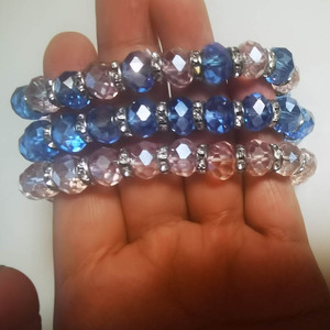 Thời Trang Đàn Hồi Vòng Đeo Tay Bohemia Pha Lê Rhinestone Độc Đáo Nhà Máy Mặt Pha Lê Thủy Tinh Hai Lớp Pha Lê Chuỗi Hạt Vòng Đeo Tay - Product Image 5