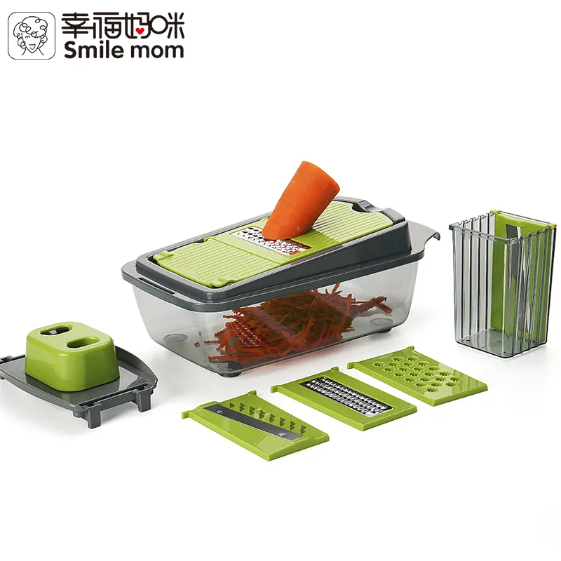 Venta caliente Manual Mandoline Slicer Multifuncional Vegetal Chopper Cortador de cebolla Accesorios de cocina para cortar en cubitos de frutas y verduras