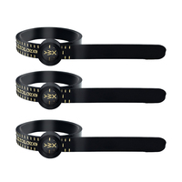 Outils de bijouterie en métal Kinway US HK Corée Japon UE, jauge de taille de bague en PU avec loupe pour le polissage de bijoux
