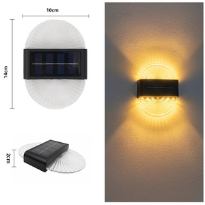 Lámpara de Pared Exterior Solar de 10x14cm, Impermeable, para Jardín, Terraza, Villa, Iluminación Exterior - Product Image 1