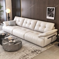 Nouveau Canapé Sectionnel Carré en Similicuir Nuage 2026 - Grand Format pour Salon de Villa - Luxe Moderne, Écologique et Durable, Rembourré