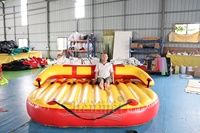 Zhenmei 4-Personen PVC aufblasbares Wasser Schwimm sofa Crazy Water Sports Towable Water Tube Couch Hersteller Direct