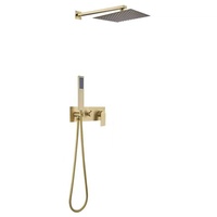 Robinet de douche mural dissimulé noir de luxe léger américain pour hôtels et maisons d'hôtes, idéal pour le commerce transfrontalier
