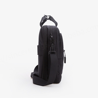 Sacoche d'affaires SINCERE en toile souple, sacoche de messagerie de bureau, sacoche pour ordinateur portable, fermeture éclair, style tendance, garniture en sangle noire