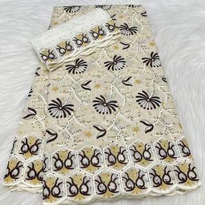 Lo último en tela de encaje de gasa suiza con Perfume africano, malla bordada de algodón tejido para vestidos de niños, tecnología suiza - Product Image 5