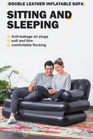 Nuevo Modelo de Sofá Doble 5 en 1, Sofá Inflable Automático, Silla, Cama, Colchón con Bomba Integrada