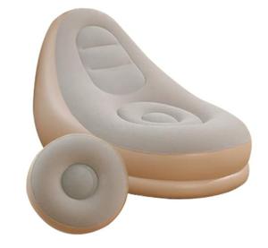 Ghế sofa bơm hơi di động có đôn, làm bằng chất liệu PVC mềm mại, không thấm nước, lý tưởng cho nhà ở, cắm trại, du lịch và thư giãn ngoài trời - Product Image 2