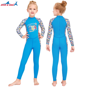 DIVE & SAIL De Bano Para Ninos Cremallera Trasera <span class=keywords><strong>Manga</strong></span> Larga Ninos Proteccion UV Ropa De Playa Surf Snorkel Traje De Bano - Product Image 5