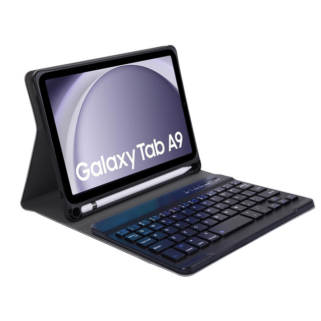 New BT Wireless USB Keyboard Case for Samsung Tab A9 8.7 Inch SM X110 X115 Stand Holder Cover Russian Spanish English Korean