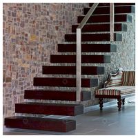 Marches d'escalier en bois de chêne rouge Prima, designs d'escaliers intérieurs, escaliers flottants droits australiens/américains